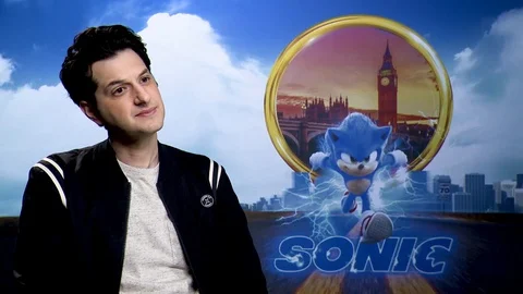 Actor Ben Schwartz is interviewed on press junket about movie 'Sonic' - 2020 Stock Footage 125807854