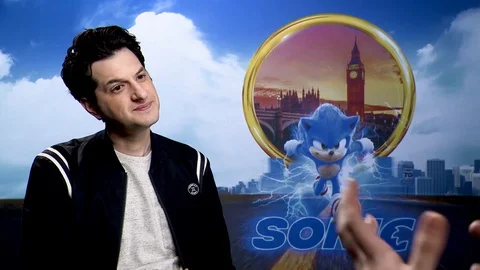 Actor Ben Schwartz is interviewed on press junket about movie 'Sonic' - 2020 Video stock 125807919