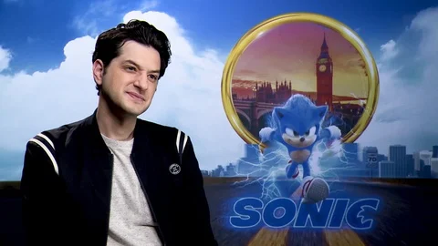 Actor Ben Schwartz is interviewed on press junket about movie 'Sonic' - 2020 Stock Footage 125807944