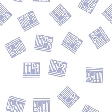 Actor casting glyph vector seamless pattern Stock Illustration