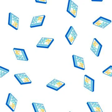 Actor casting isometric icon seamless pattern Stock Illustration