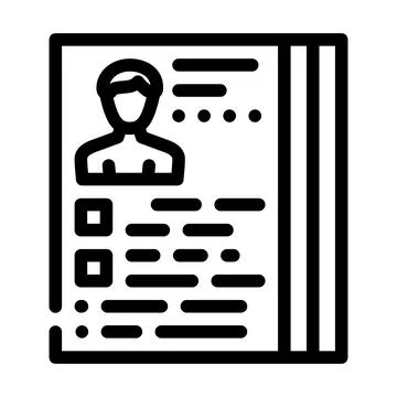 Actor casting line icon vector illustration Stock Illustration