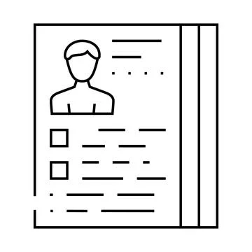 Actor casting line icon vector illustration Stock Illustration