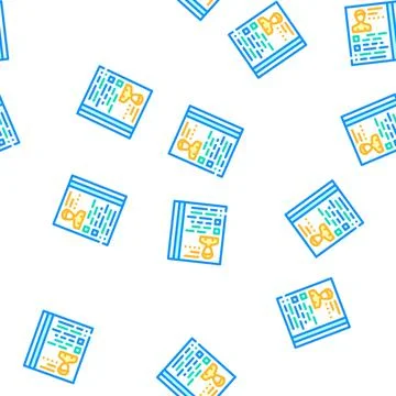Actor casting vector seamless pattern Illustrazione stock
