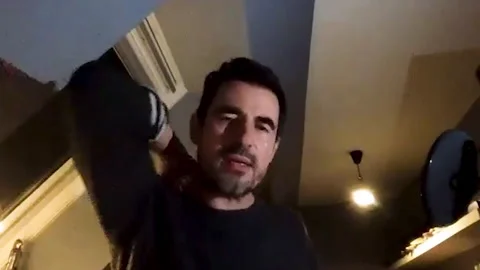 Actor Claes Bang is interviewed on online call for 'The Affair' - 2021 Stock Footage 154353916