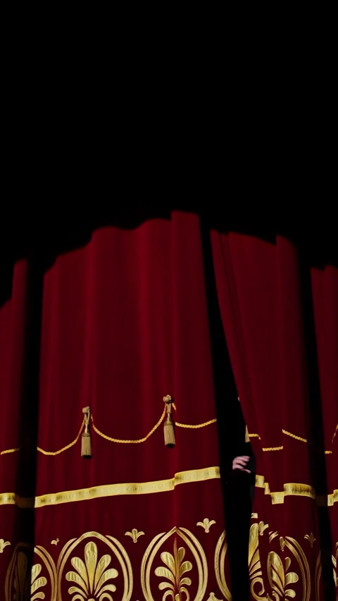 Actor on classic theater stage Video stock 302818946
