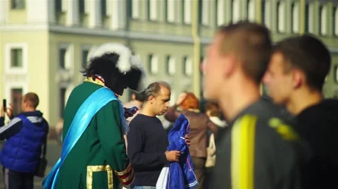 Actor In Costume Of Peter The Great Stock Footage 55020944