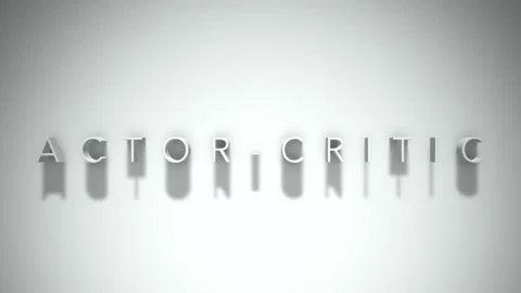 Actor critic 3D title animation with shadows on a white background Stock Footage 298004686