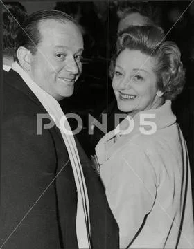 Actor Frank Lawton And Wife Actress Evelyn Laye At First Night Of 'the 