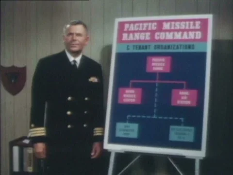 Actor Glenn Ford talks about the Naval Missile Center and a McDonnell Douglas Stock Footage 74966761