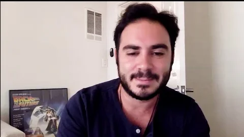 Actor Grant Rosenmeyer being interviewed about 'Come As You Are' movie - 2020 Video stock 138638580