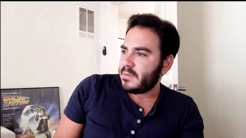 Actor Grant Rosenmeyer being interviewed about 'Come As You Are' movie - 2020 Video stock 138638678