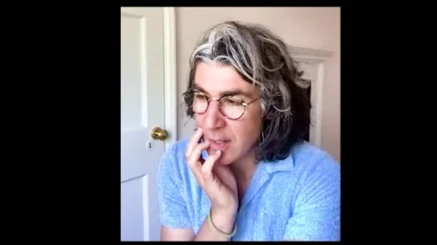 Actor James Lance is interviewed for his movie 'Me, Myself &amp; Di' - 2021 Stock Footage 157439539