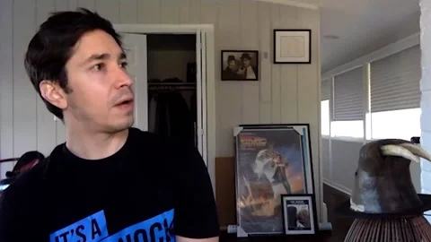 Actor Justin Long talking about his role in new movie 'Safe Spaces' - 2020 Video stock 154336493