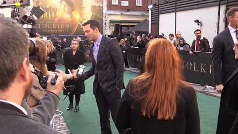 Actor Nicholas Hoult attends 'Tolkien' movie Premiere - 2019 Video stock 108671924