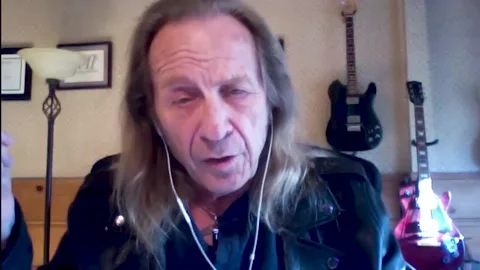 Actor Paul Raci is interviewed for role in new movie 'Sound of Metal' - 2021 Video stock 158105841