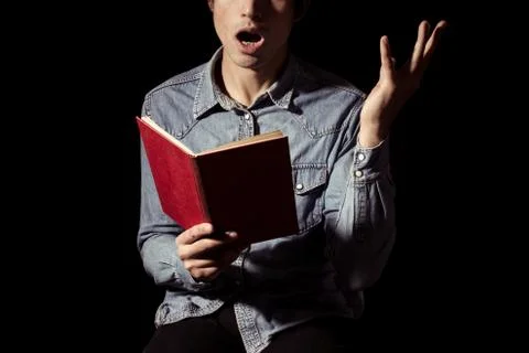 Actor preparing lines Stock Photos