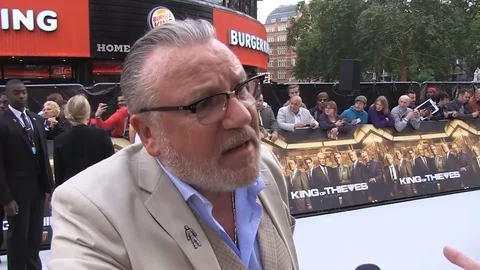 Actor Ray Winstone is interviewed at 'King of Thieves' premiere in London - 2018 Video stock 101205656