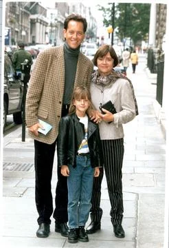 Actor Richard E Grant With His Wife Joan And Daughter Olivia. Stock Photos