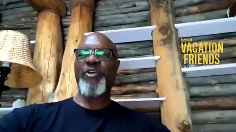 Actor Robert Wisdom talks about new upcoming movie 'Vacation Friends' - 2021 Stock Footage 161192017