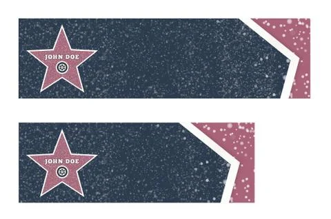Actor s star on the background of marble tiles with copy space. Vector Stock Illustration