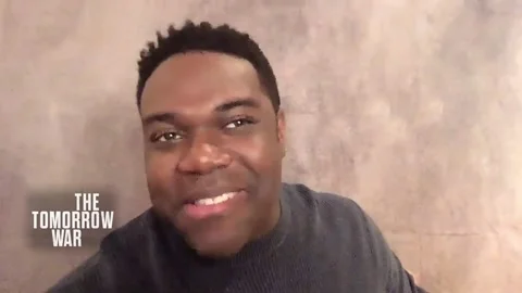 Actor Sam Richardson talks about action film 'The Tomorrow War' - 2021 스톡 동영상 161190957