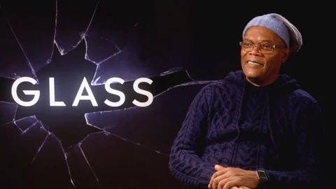 Actor Samuel L. Jackson attend the press junket of the movie 'Glass' - 2019 Video stock 102365661