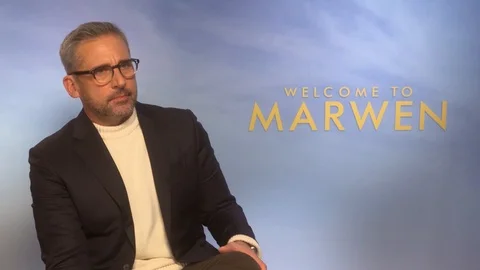 Actor Steve Carell talks about his movie 'Welcome to Marwen' - 2018 Video stock 102364833