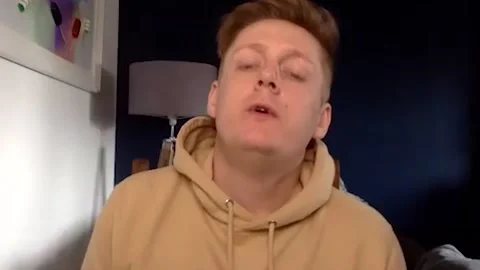 Actor Thomas Turgoose is interviewed about season 1 of 'Intergalactic' - 2021 Stock Footage 157437414