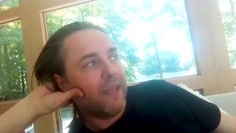 Actor Vincent Kartheiser is interviewed online for 'Ultrasound' - 2021 스톡 동영상 158108974