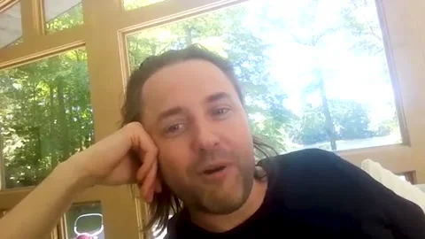 Actor Vincent Kartheiser is interviewed online for 'Ultrasound' - 2021 Video stock 158109223