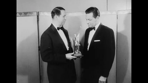 Actor William Holden Receives Star Of The Year Award Stock Footage 111472109