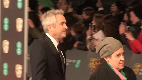 Actors and actresses walking down the red carpet at 72nd BAFTAs - 2019 Video stock 103670789