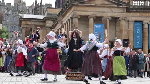 Actors dancing with a witches Stock Footage 55802651