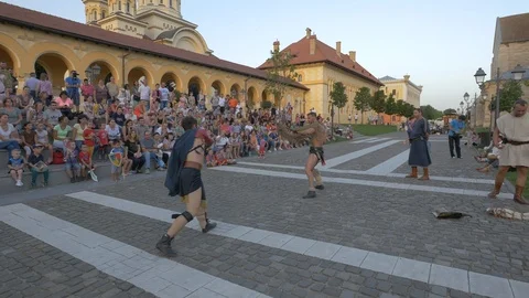 Actors demonstrating a fight Stock Video Pond5