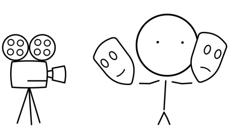 Actor's mask Stock Footage 301764794