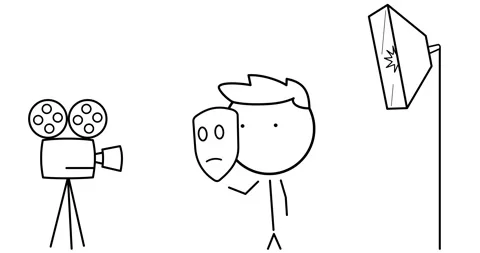 Actor's mask Stock Footage 301784470