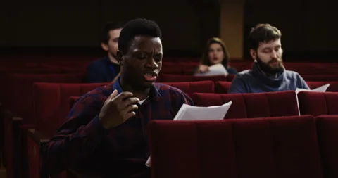 Actors memorizing their lines Stock Footage 100469276