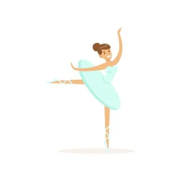 Actress of ballet theater dancing classical dance Stock-Illustration