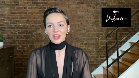 Actress Ella Hunt is interviewed about new season of 'Dickinson' - 2020 Video stock 154381452