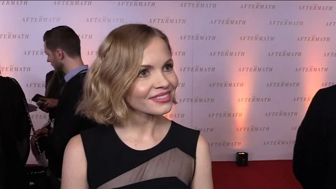 Actress Kate Phillips attends World Premiere of 'The Aftermath' - 2019 Stock Footage 103669529