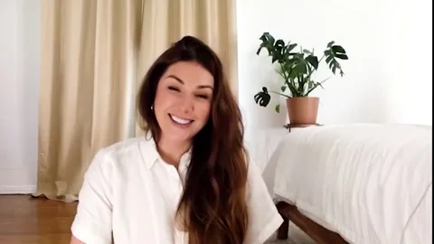 Actress Lucy Pinder is interviewed for new movie 'Me, Myself &amp; Di' - 2021 Video stock 157439392