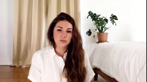 Actress Lucy Pinder is interviewed online for movie 'Me, Myself &amp; Di' - 2021 Video stock 157439377