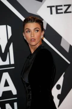  Actress Ruby Rose arrive at the 2015 MTV Europe Music Awards, EMAs, at Me... Stock Photos