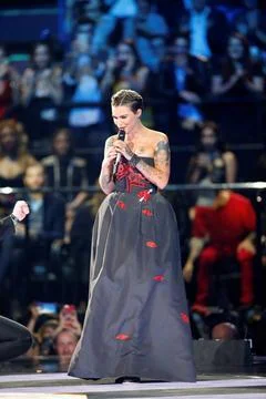  Actress Ruby Rose attends the 2015 MTV Europe Music Awards, EMAs, at Medi... Stock Photos