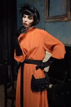 Actress on the scene Foto stock