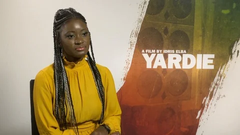 Actress Shantol Jackson is interviewed for her movie Yardie - 2018 Video stock 102034030