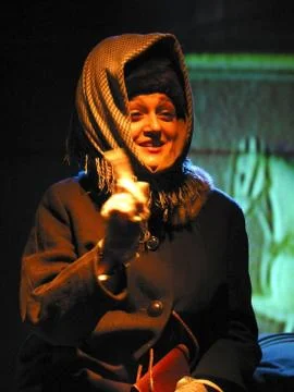 Actress on a stage cries Stock Photos