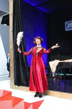 Actress on stage. Stock Photos