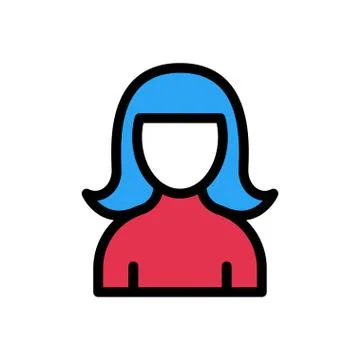 Actresses flat color icon Stock Illustration